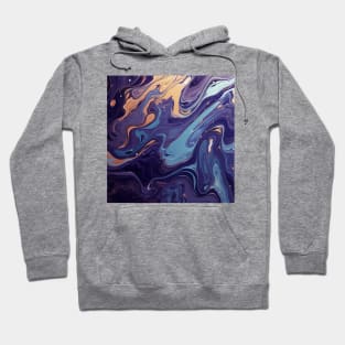 Stylized Surface of Liquid Violet Stone Hoodie